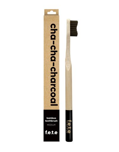 Bamboo Toothbrush, Cha-Cha-Charcoal