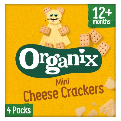 Organix Mini Cheese Crackers Multipack Toddler Snack 12 Months+