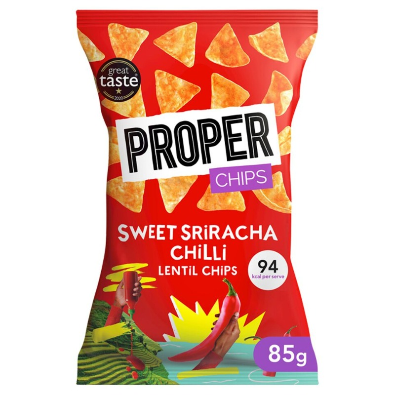 Sweet Sriracha Chilli Lentil Chips