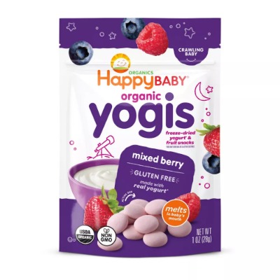Organic Yogis Mixed Berry Yogurt & Fruit Baby Snacks 